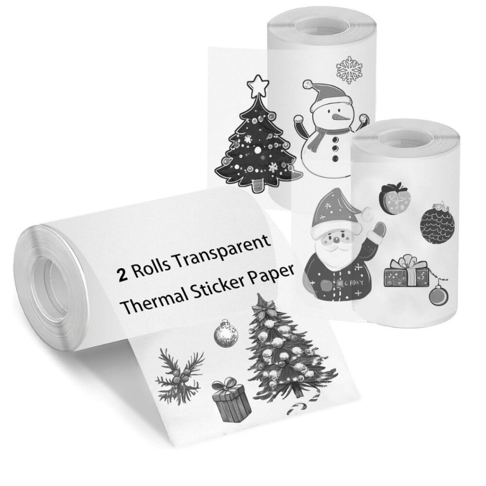 Transparent Self-Adhesive Thermal Paper, Thermal Printer Paper For Mini Printer
